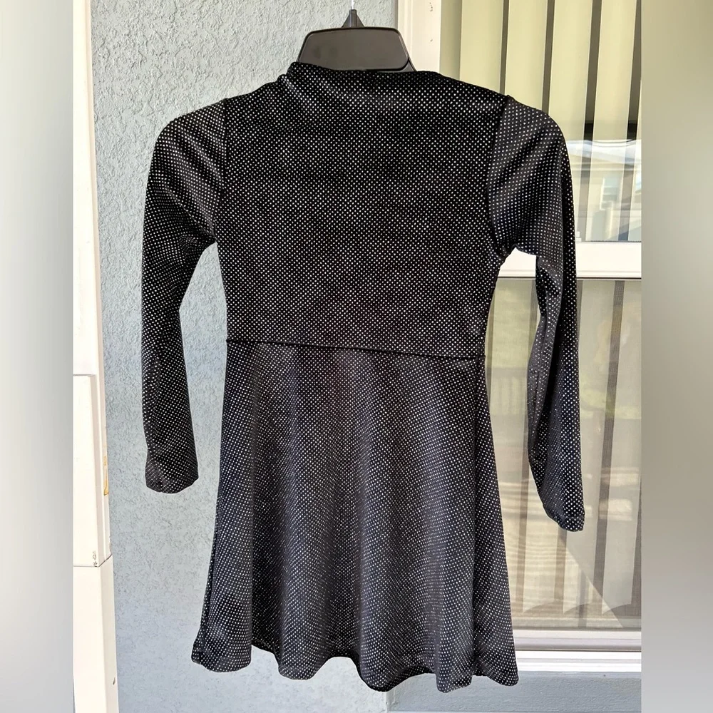 Girl’s Zara A-line Sparkly Glitter Key Hole Detail Dress Size 9